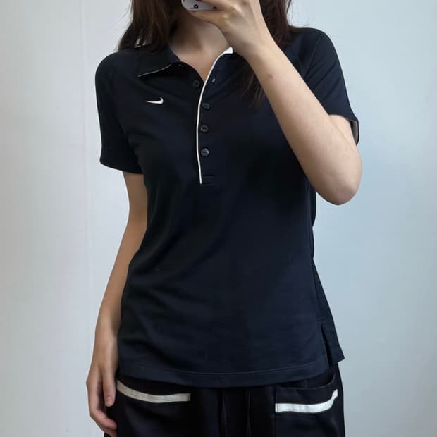 나이키 드라이핏 배색 PK 반팔 카라 티셔츠