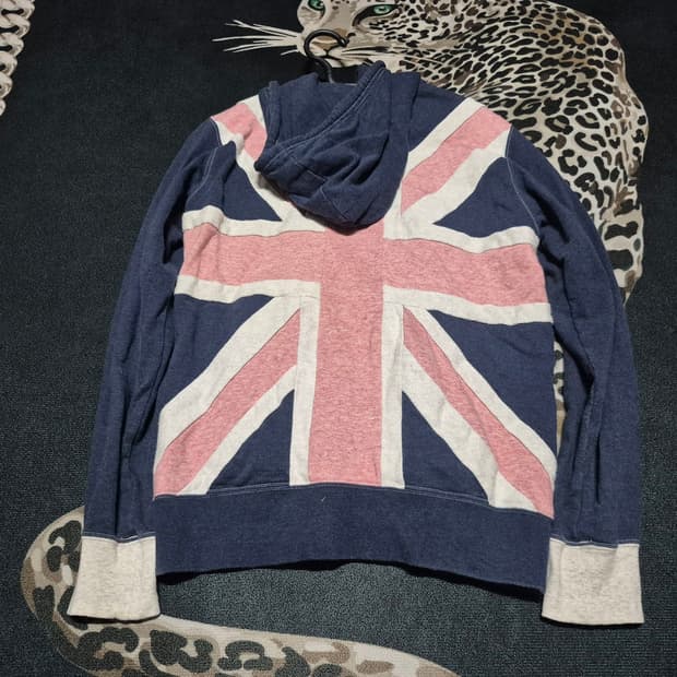 00's 프레드 페리 Fred Perry UK 유니온잭 후드집업 L 정품