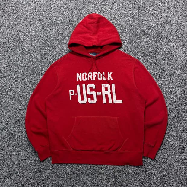 Name : 폴로 랄프로렌 레드컬러 오버핏 후드티 :) 