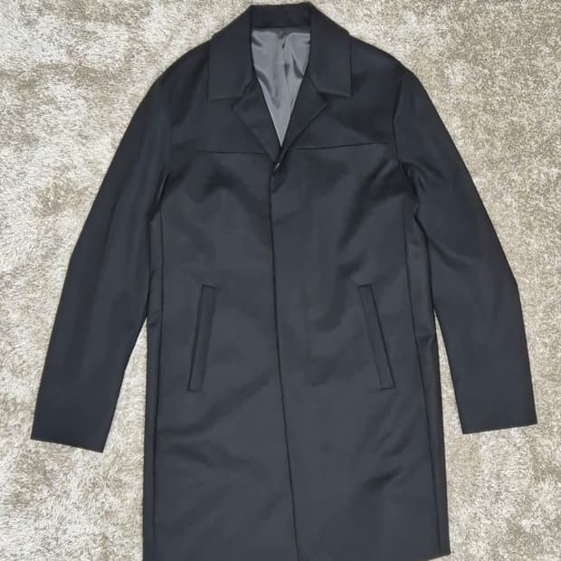 시스템 나일론 혼방 트렌치 코트