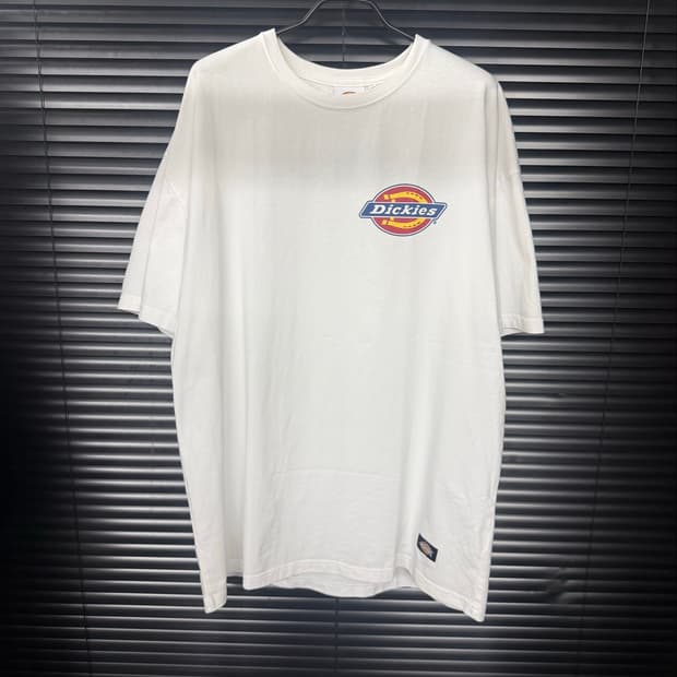 디키즈 오리지널 빅 로고 화이트 흰색 오버핏 반팔 티셔츠 XL 105