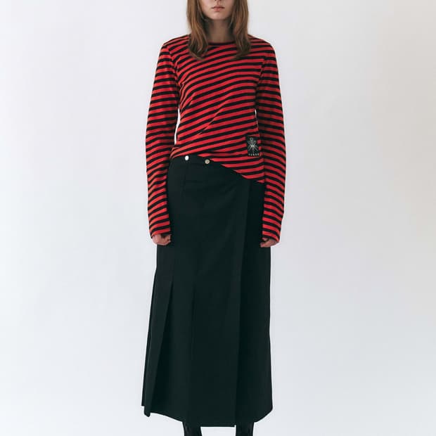 윤세 해치 스트라이프 티셔츠