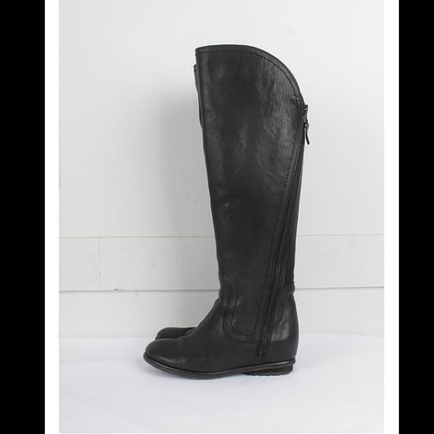 라보키고시 워크스 에미코 카미시마 레더 롱 부츠