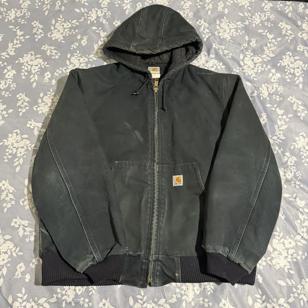 칼하트 J140 후드 자켓 블랙