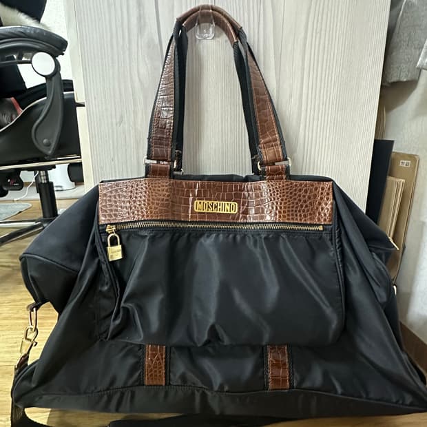 모스키노 아카이브 투웨이 크로스 바디 토트 보스턴 백