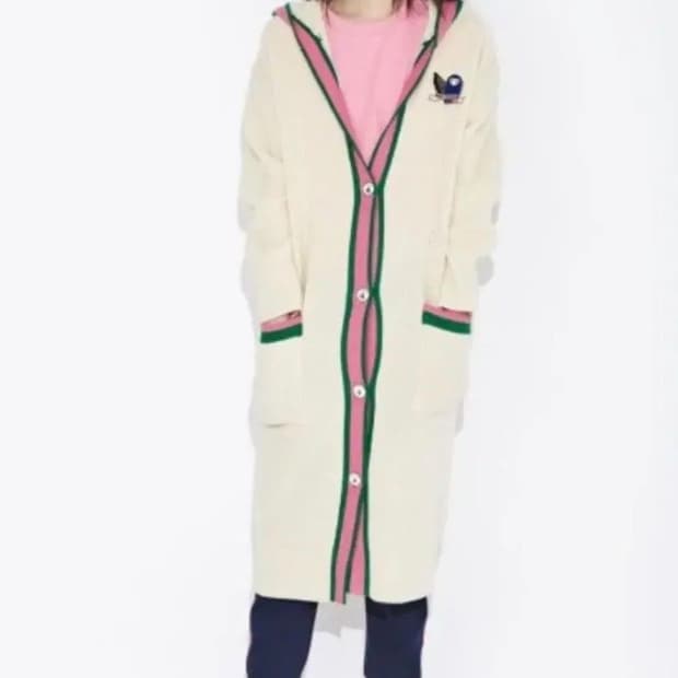 럭키슈에뜨 울블랜드 후드롱 니트가디건 36사이즈