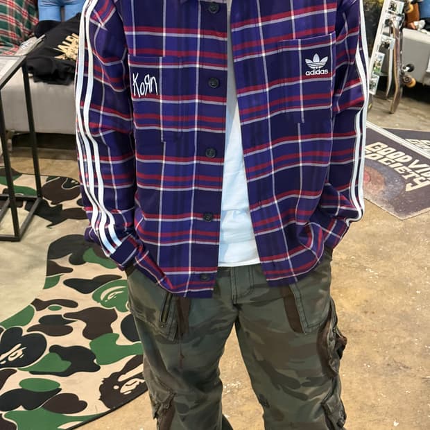 아디다스 X Korn 협업 셔츠 새상품 M
