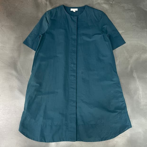  코스 히든버튼 하프 셔츠 원피스 y15941