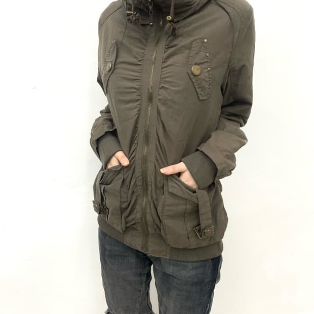 Ozoc bono cargo pocket parka jacket 