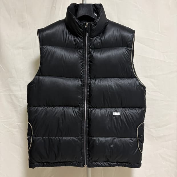 스투시 어센틱 기어 구스다운 패딩 베스트 / 블랙, M