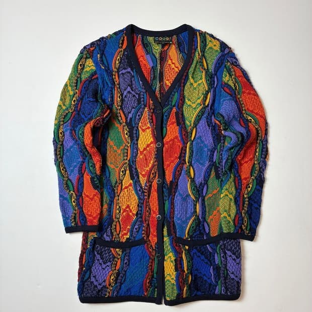 쿠지 Coogi 00's 오스트레일리아 니트 롱 가디건 PN8402