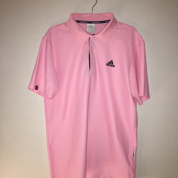 아디다스 핑크 스포티 피케셔츠 빈티지 