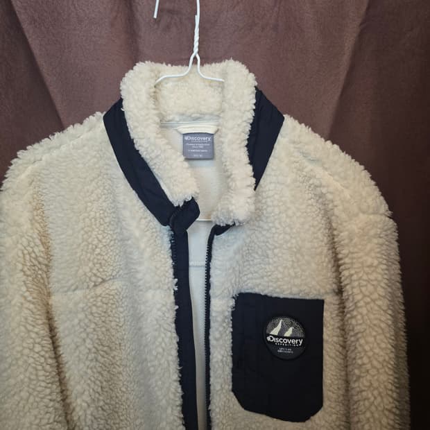 디스커버리 뽀글이 롱플리스자켓