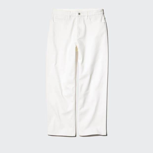 유니클로 와이드 스트레이트진 화이트