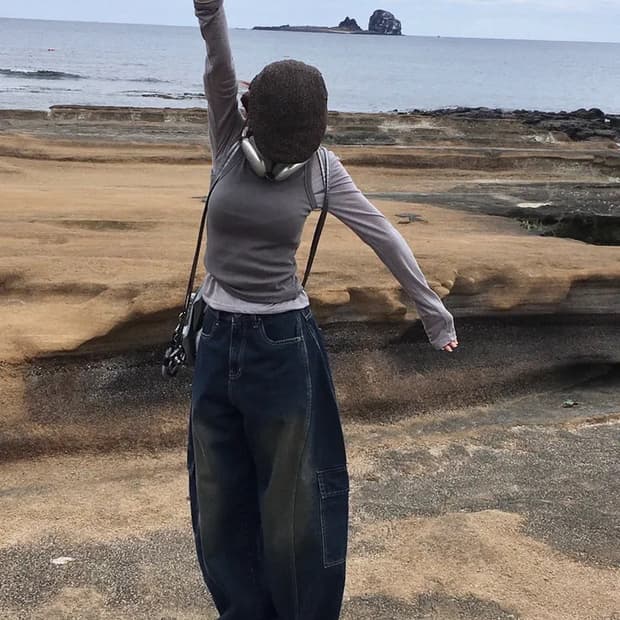 예모마일 자체제작 와이드 카고 팬츠 바지