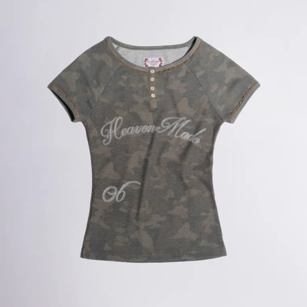 SCULPTOR Heavenly Button Down Camo Tee 