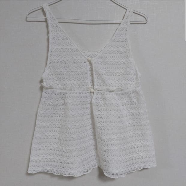 바선생 페어리 크로쉐 레이어드 펀칭 니트 뷔스티에 가디건