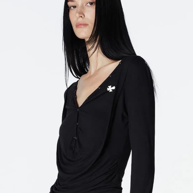 2000아키이브 드레이프 헨리탑 블랙