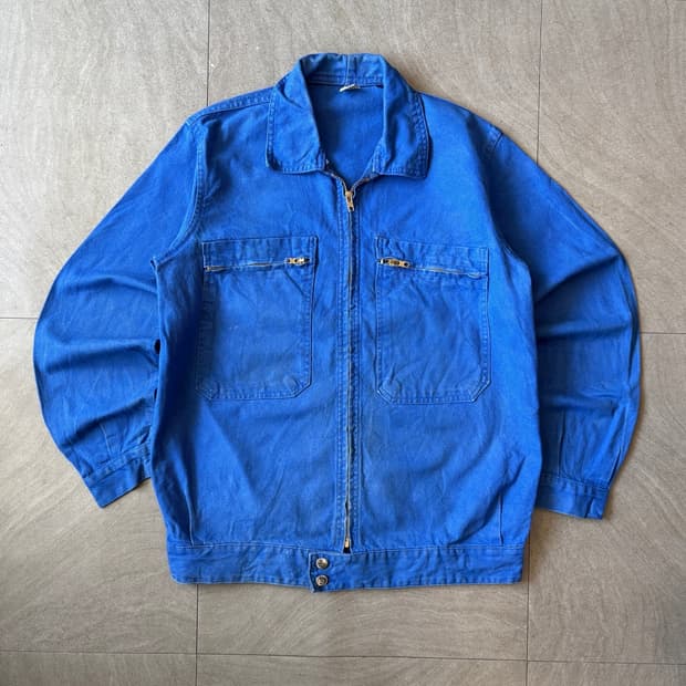 90년대 빈티지 프랑스 생산 프렌치 워크 트윌코튼 자켓