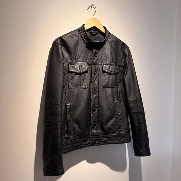00s Leather Trucker Jacket
