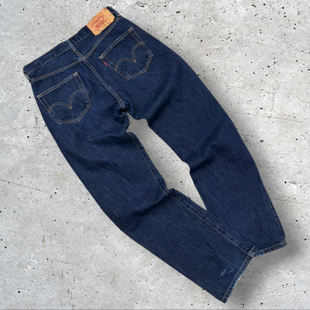 [32x34] 리바이스 501 데님 팬츠 청바지 진청 D567