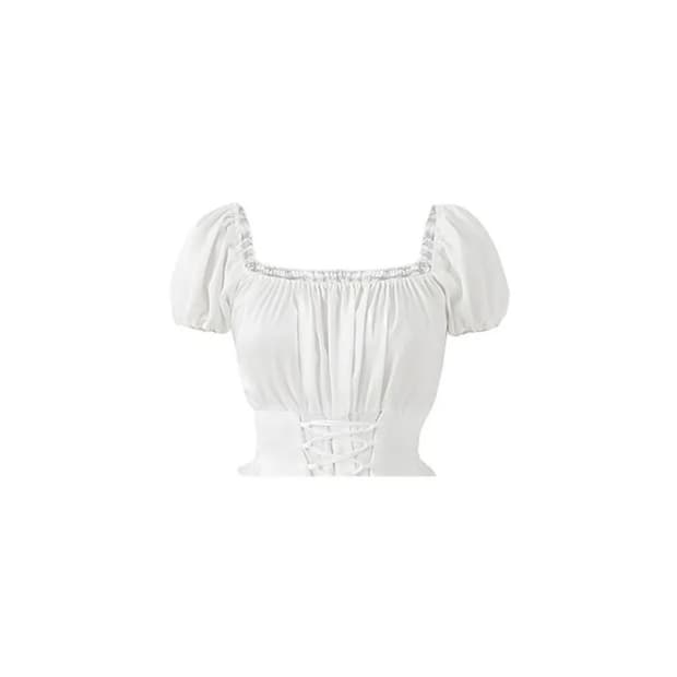 (새상품) 낫유어로즈 코르셋 크롭 블라우스