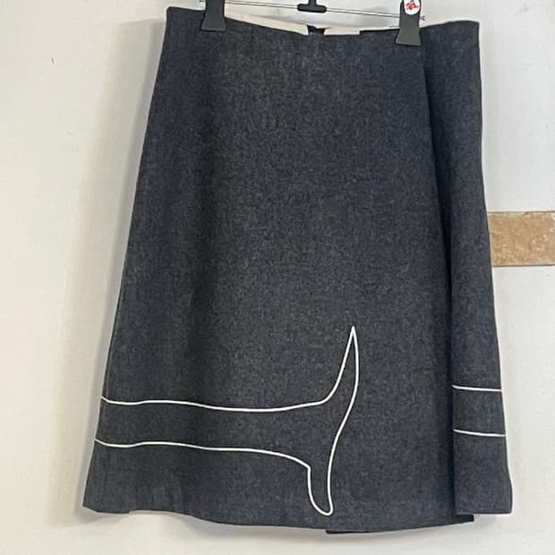 YOSHI KONDO 강아지 자수 스커트