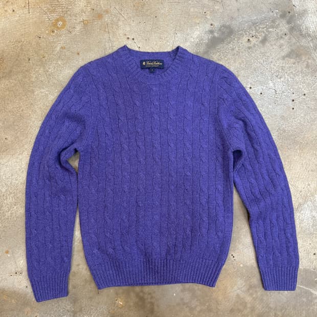 브룩스 브라더스 캐시미어 케이블 니트