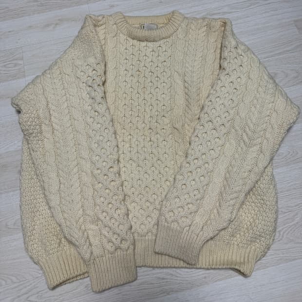 엘엘빈 ll bean 피셔맨 니트 아이보리 팝니다