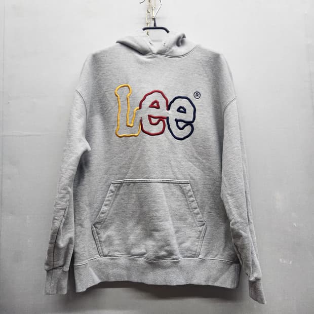 LEE 리 멀티컬러 로고자수 후드티 S(L) 남여공용