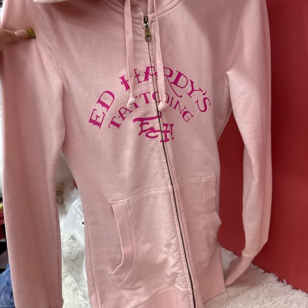 에드하디 후드집업 핑크