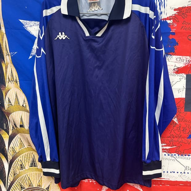 s급 일본판 카파 올드스쿨 네이비 긴팔티셔츠 XL105