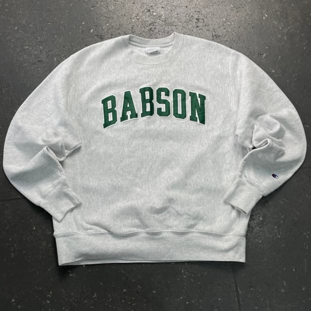 100 챔피언 90s 리버스위브 BABSON 컬리지 맨투맨 