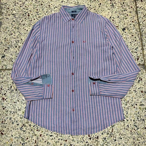 아르마니 진스(Armani Jeans) 빈티지 스트라이프 셔츠