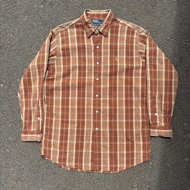 90년대 일본 폴로 랄프로렌 로웰 스포츠 체크 셔츠