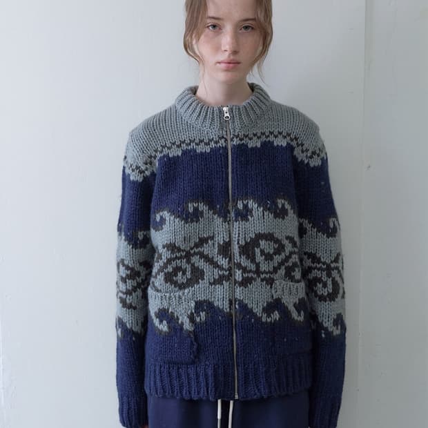 아유서울 노르딕 울 블랜드 포켓 가디건