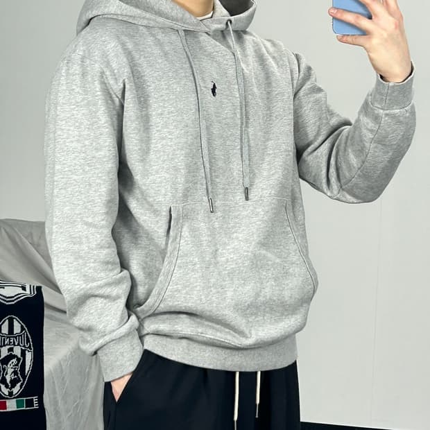 폴로 랄프로렌 미들포니 그레이 후디 M  