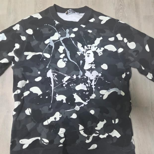 베이프 시티 카모 페인팅 크루넥 맨투맨 (BAPE City Camo Pa