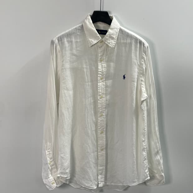 폴로 랄프로렌 화이트 린넨 셔츠 (on.1680)