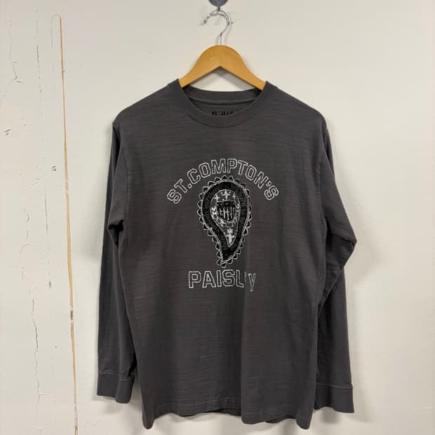 XL) 빈티지JPN 그레이 프린팅 긴팔티
