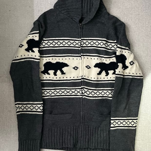 빈티지 니트집업