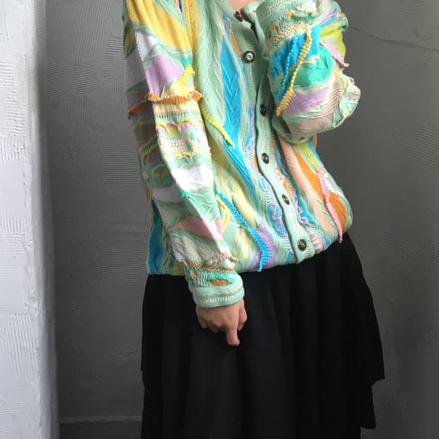 Coogi 쿠지 민트 케이블 가디건