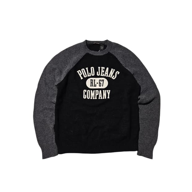 폴로진스 투톤 울 래글런 니트 L