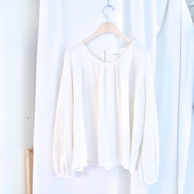 white minimal blouse