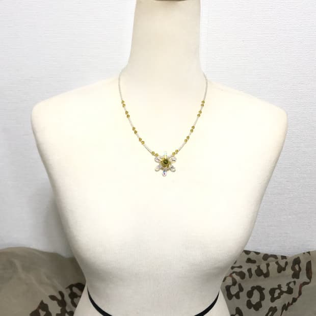 빈티지 핸드메이드 비즈 페어리 목걸이 오리엔탈 모리걸