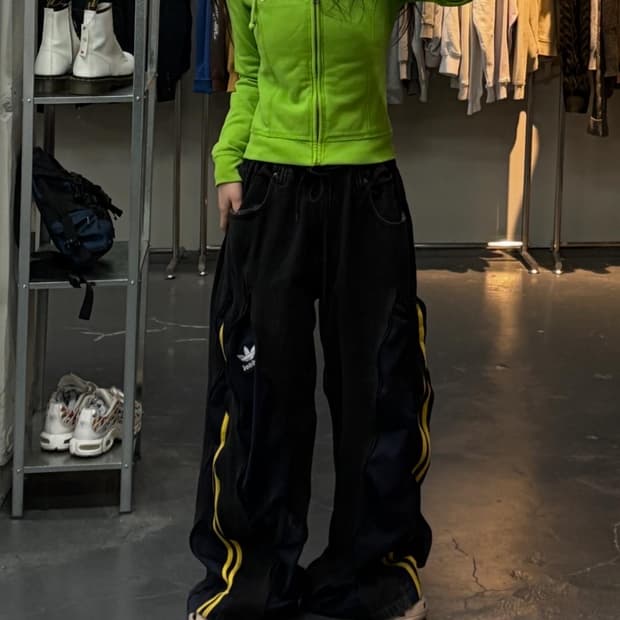 홀리스터 라임그린 울프죠 후드집업 A2903