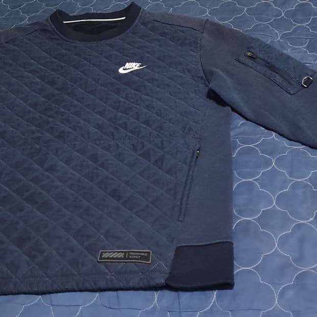 나이키 누빔 포켓 기모 맨투맨 네이비 (95)