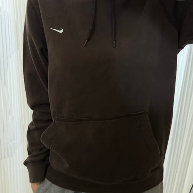 나이키 브라운 후드티 s