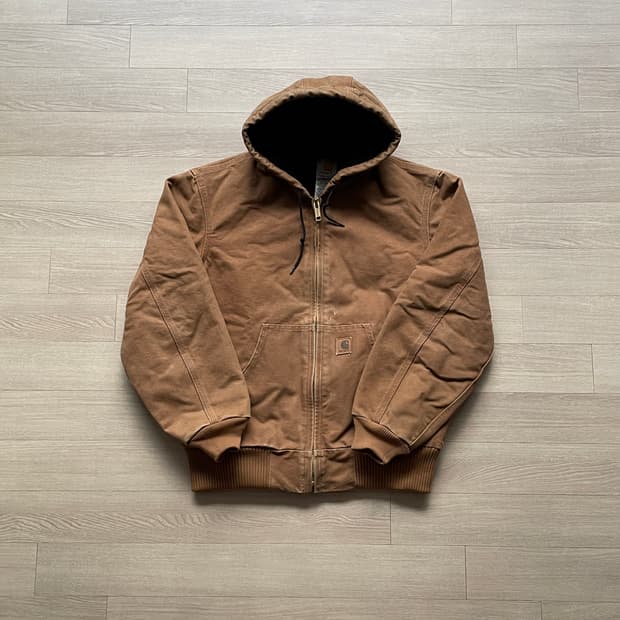 칼하트 j130 BRN 브라운 액티브 자켓 샌드스톤