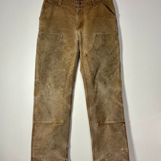 29)90s 칼하트 빈티지 더블니 워크팬츠 브라운